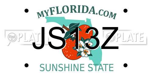 JS13Z Florida License Plate