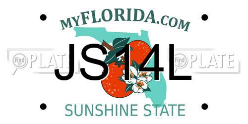 JS14L Florida License Plate