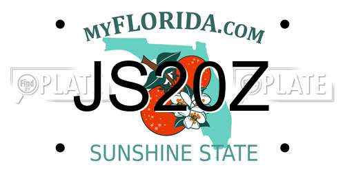JS20Z Florida License Plate