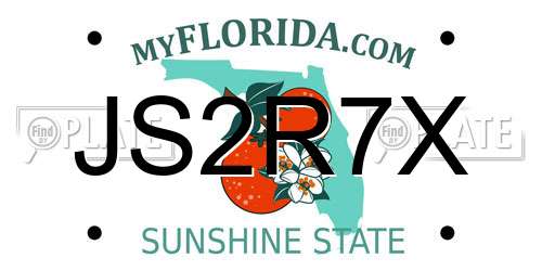 JS2R7X Florida License Plate