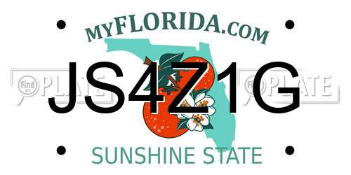 JS4Z1G Florida License Plate