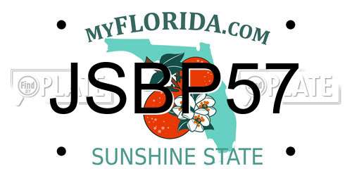 JSBP57 Florida License Plate