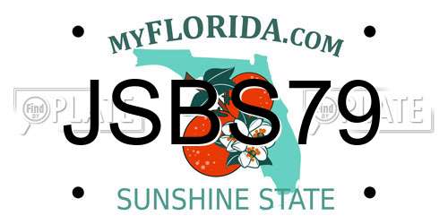 JSBS79 Florida License Plate