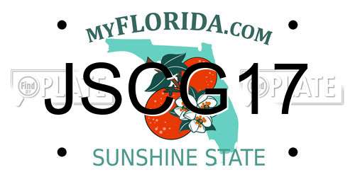 JSCG17 Florida License Plate