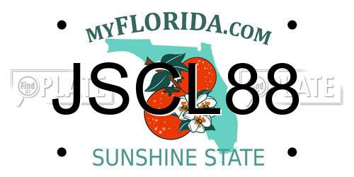 JSCL88 Florida License Plate