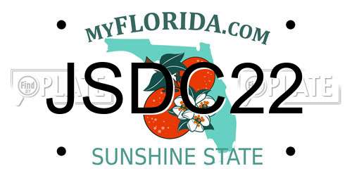 JSDC22 Florida License Plate