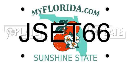 JSET66 Florida License Plate