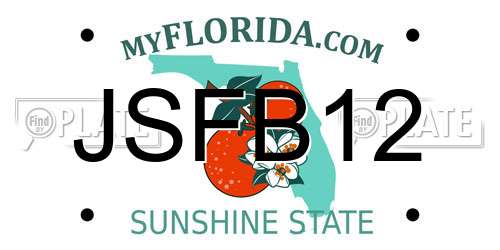 JSFB12 Florida License Plate