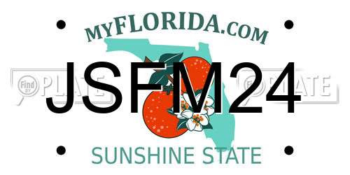 JSFM24 Florida License Plate