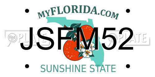 JSFM52 Florida License Plate