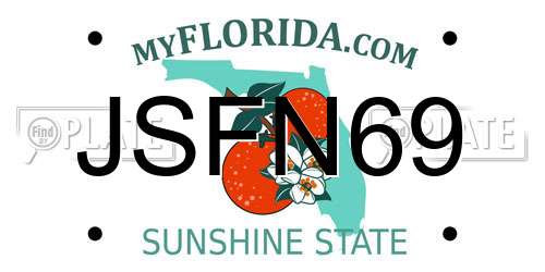 JSFN69 Florida License Plate
