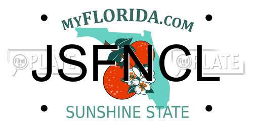 JSFNCL Florida License Plate