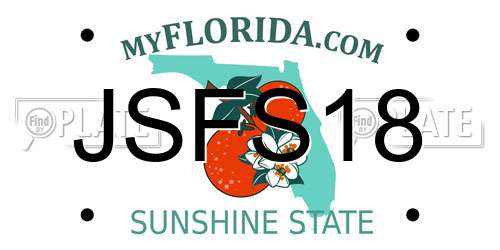 JSFS18 Florida License Plate