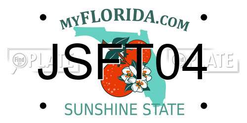 JSFT04 Florida License Plate