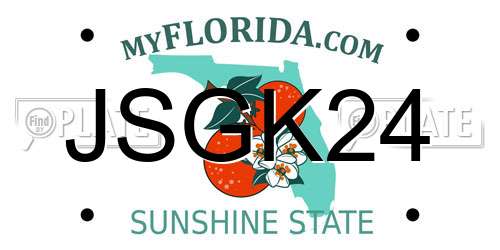 JSGK24 Florida License Plate