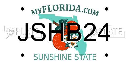 JSHB24 Florida License Plate