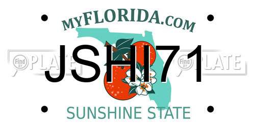 JSHI71 Florida License Plate