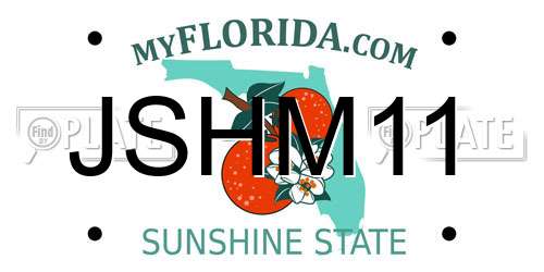 JSHM11 Florida License Plate