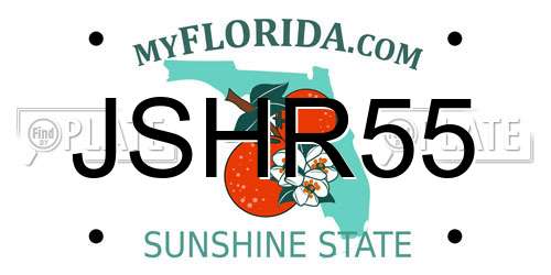 JSHR55 Florida License Plate