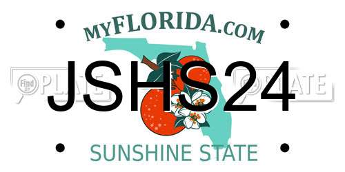 JSHS24 Florida License Plate