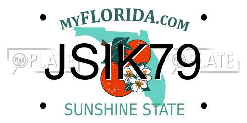 JSIK79 Florida License Plate