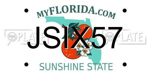 JSIX57 Florida License Plate