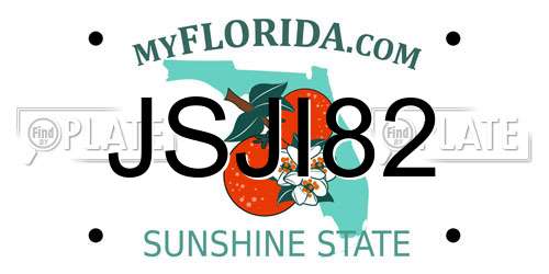 JSJI82 Florida License Plate