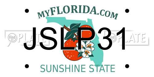 JSLP31 Florida License Plate