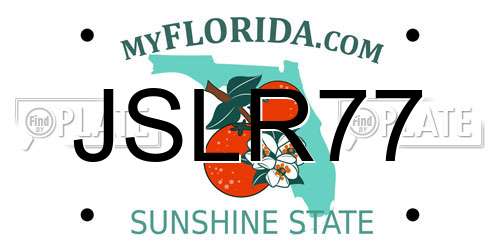 JSLR77 Florida License Plate