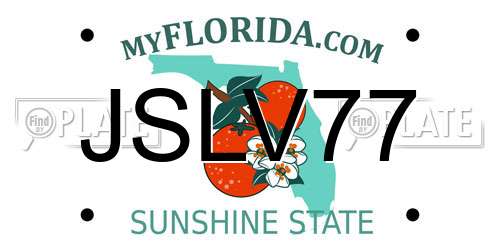 JSLV77 Florida License Plate