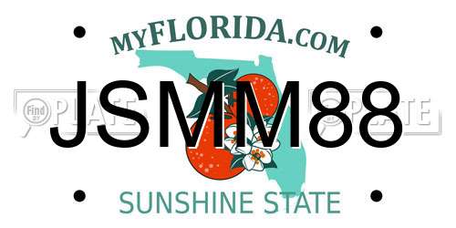 JSMM88 Florida License Plate