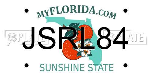JSRL84 Florida License Plate