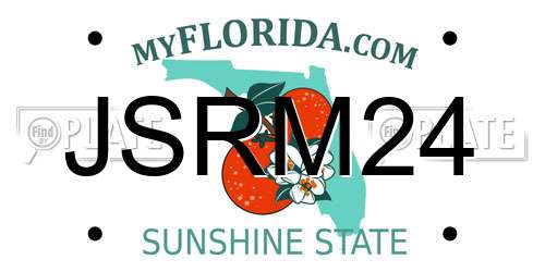 JSRM24 Florida License Plate