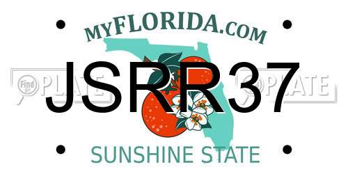 JSRR37 Florida License Plate