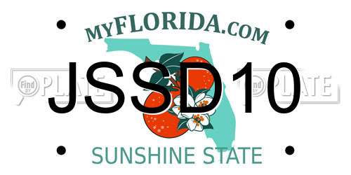 JSSD10 Florida License Plate