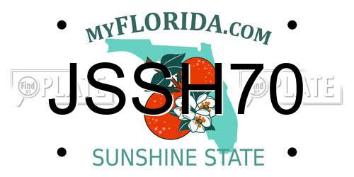 JSSH70 Florida License Plate