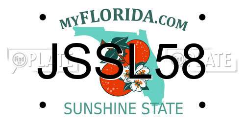 JSSL58 Florida License Plate