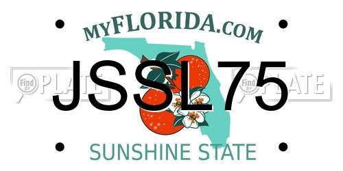 JSSL75 Florida License Plate