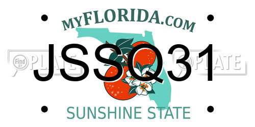 JSSQ31 Florida License Plate