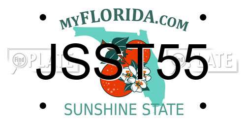 JSST55 Florida License Plate