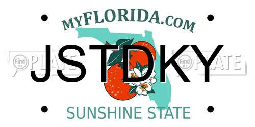 JSTDKY Florida License Plate