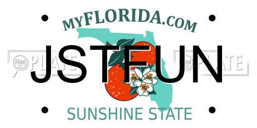 JSTFUN Florida License Plate
