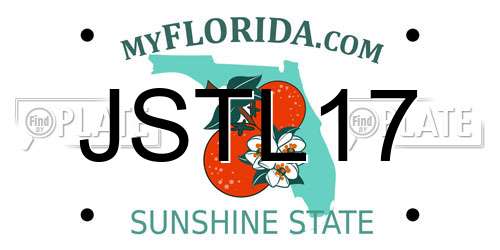 JSTL17 Florida License Plate