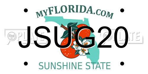 JSUG20 Florida License Plate