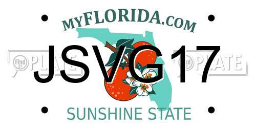 JSVG17 Florida License Plate