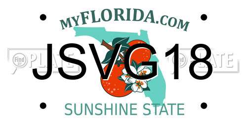 JSVG18 Florida License Plate