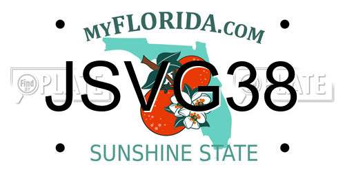 JSVG38 Florida License Plate