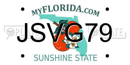 JSVG79 Florida License Plate