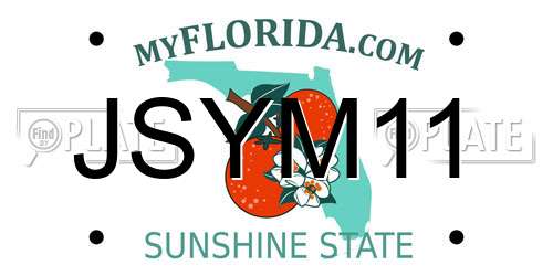JSYM11 Florida License Plate