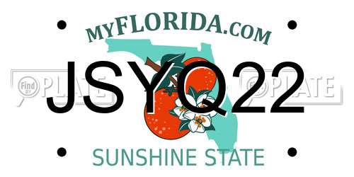 JSYQ22 Florida License Plate